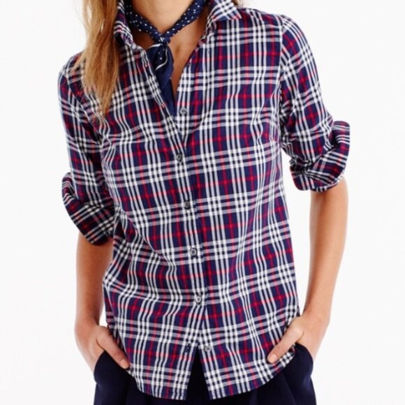 J.Crew plaid button down - Picture 1 of 5